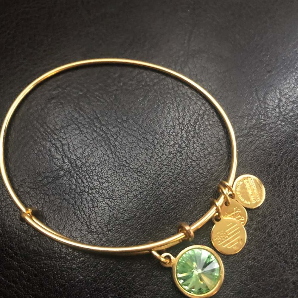 Alex & Ani gold peridot bracelet